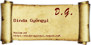 Dinda Gyöngyi névjegykártya