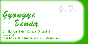 gyongyi dinda business card