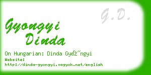 gyongyi dinda business card